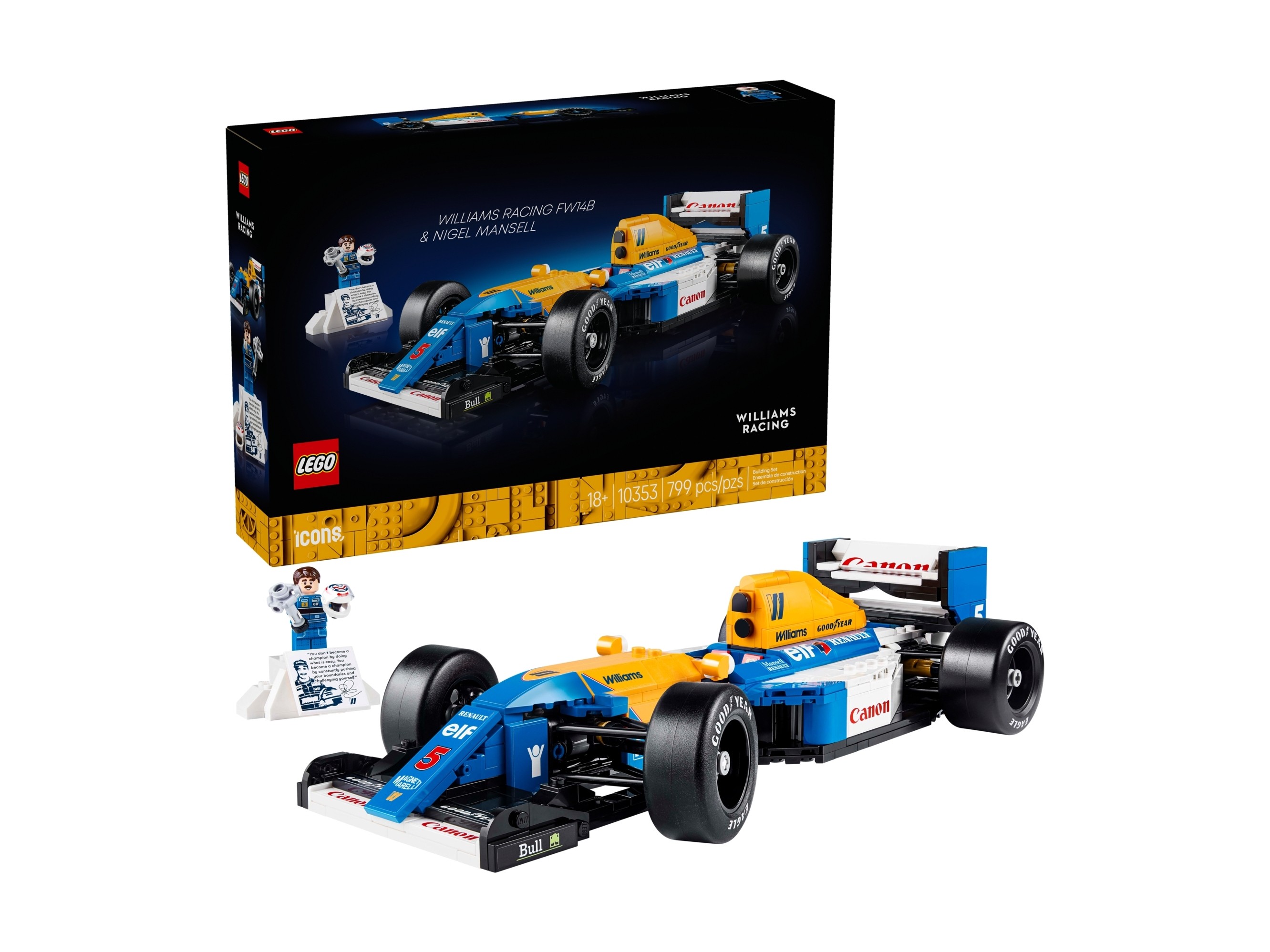 LEGO Icons - Williams Racing FW14B i Nigel Mansell