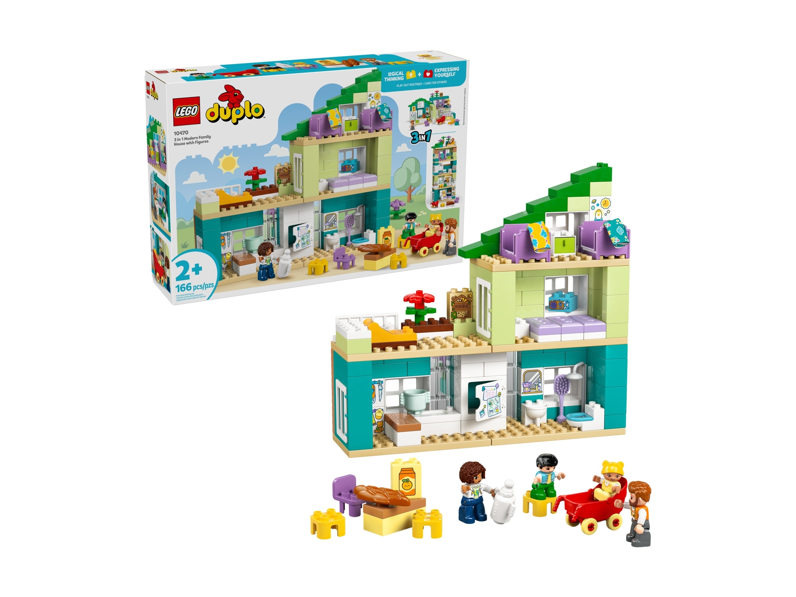 LEGO Duplo - Nowoczesny dom rodzinny 3 w 1 z figurkami