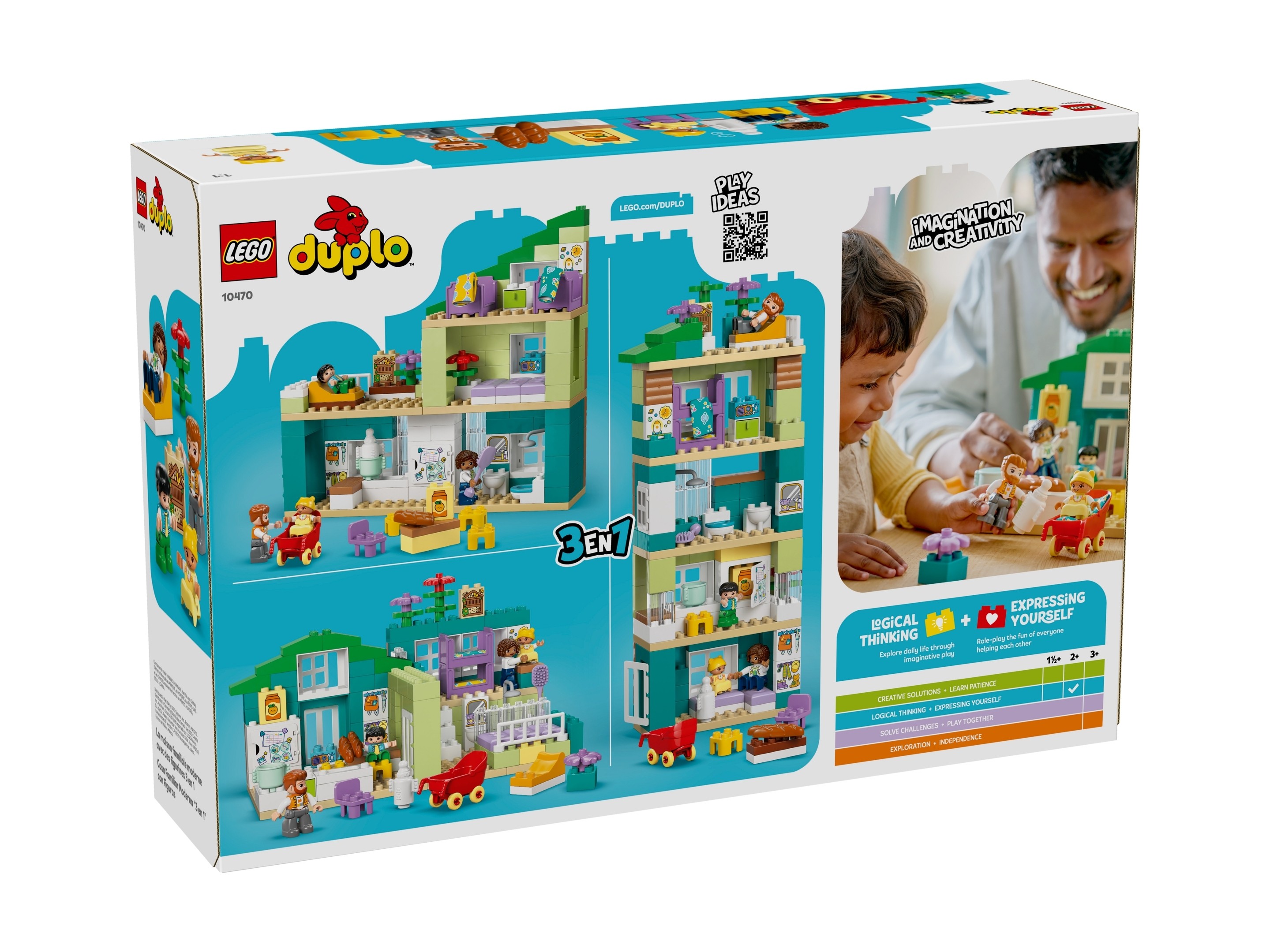 LEGO Duplo - Nowoczesny dom rodzinny 3 w 1 z figurkami
