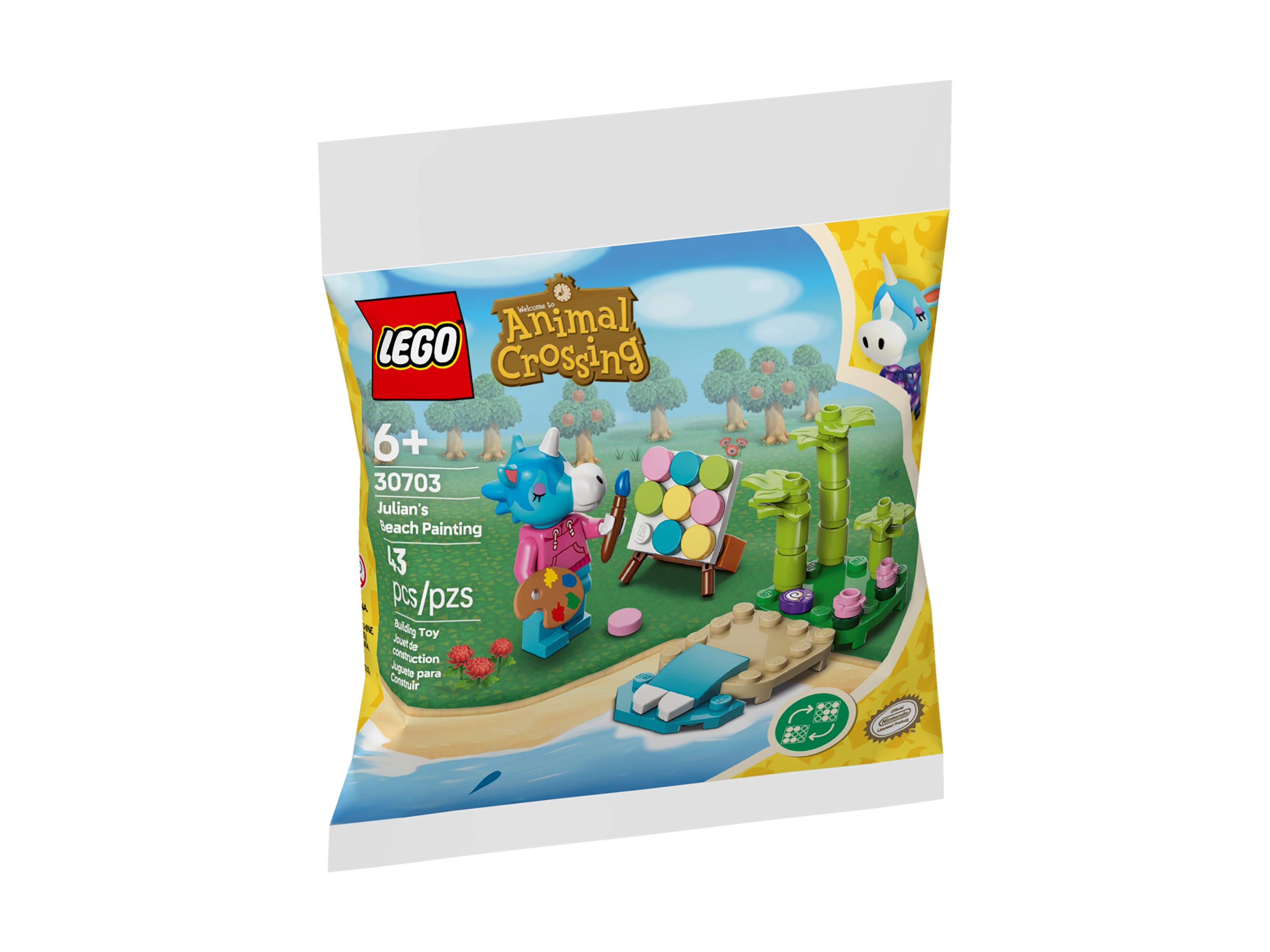 LEGO Animal Crossing - Julian i plażowy obraz