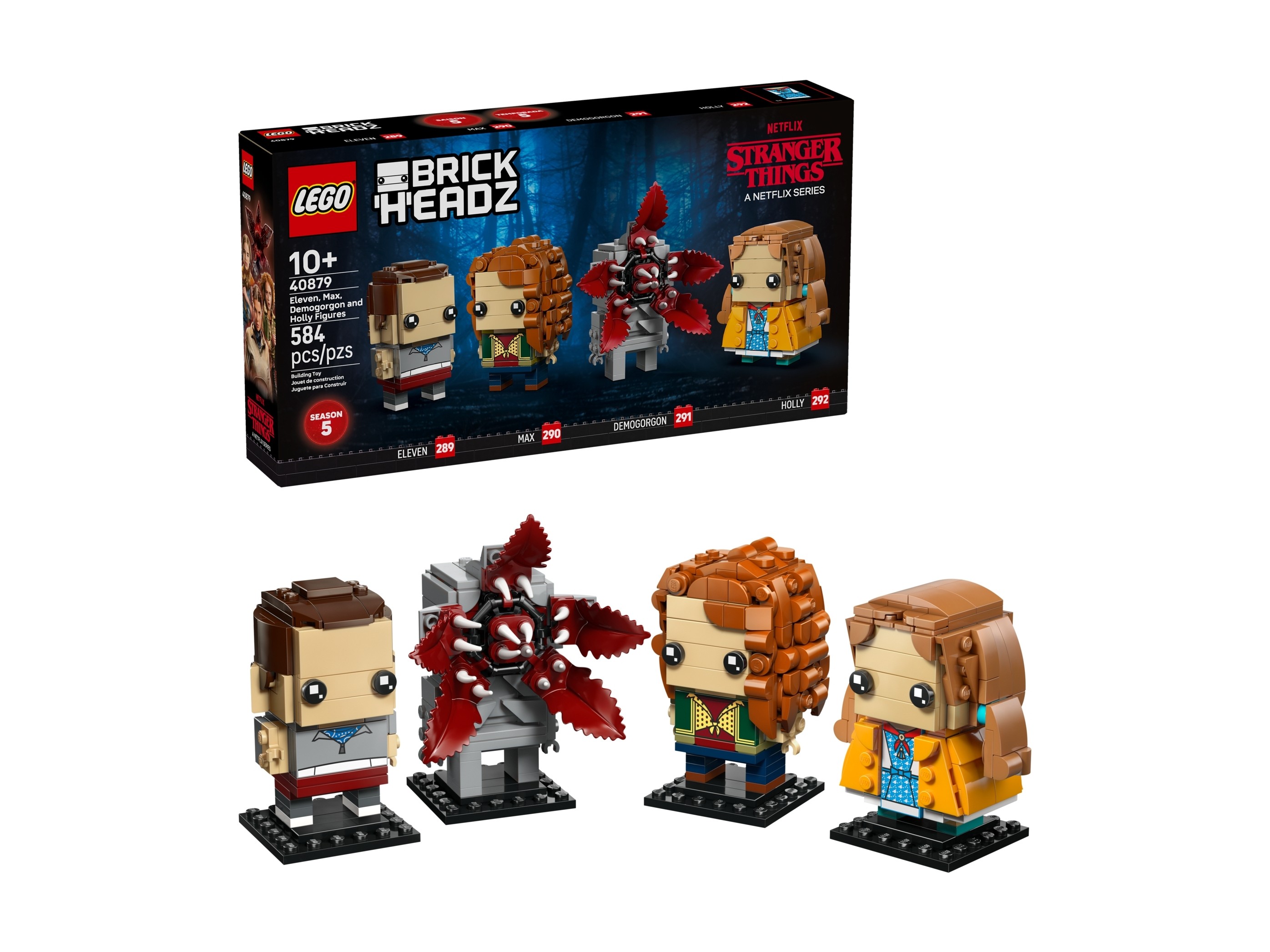 LEGO Brickheadz - Figurki Jedenastki, Maxa, Demogorgona i Holly