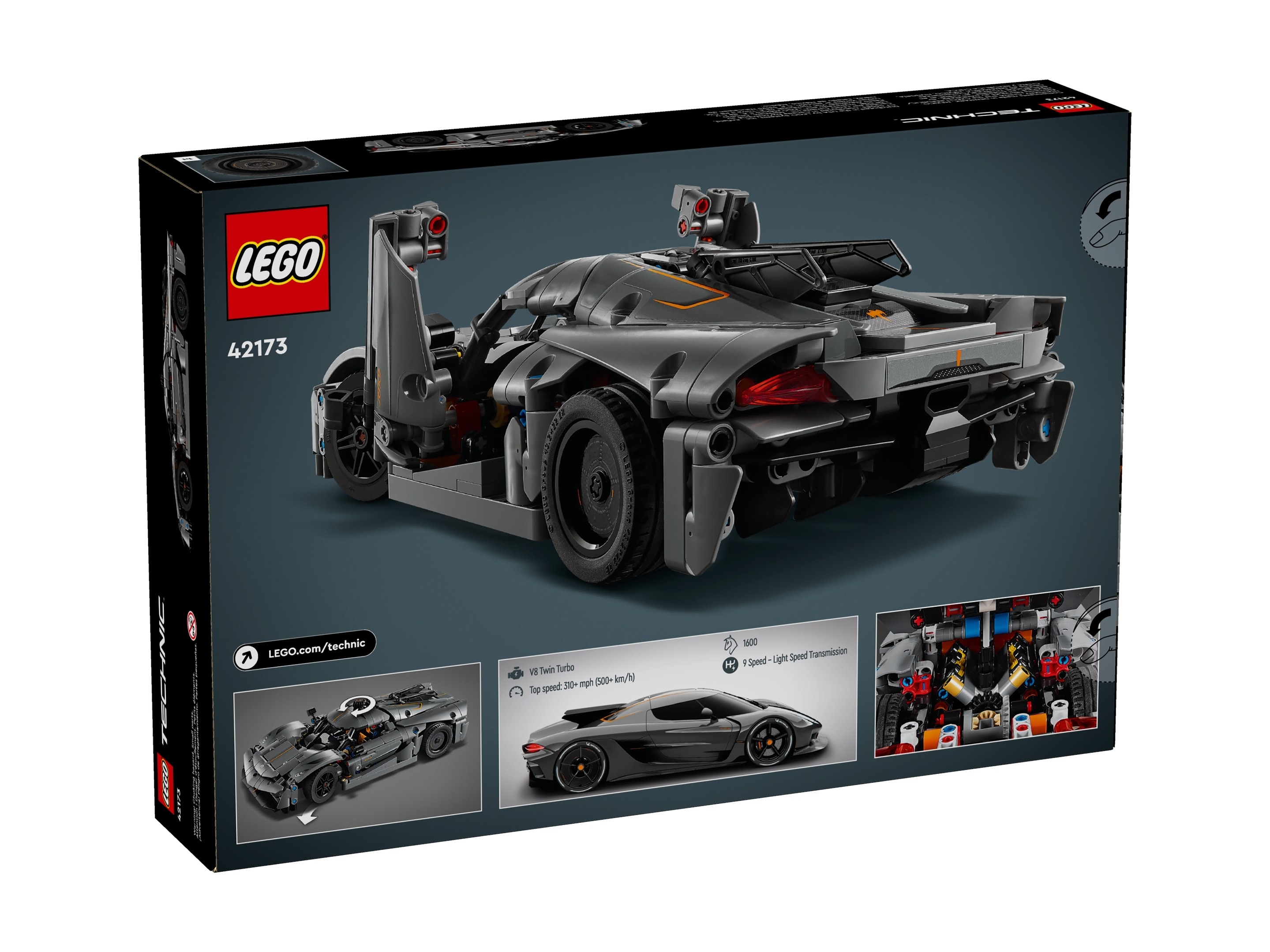 LEGO Technic - Szary hipersamochód Koenigsegg Jesko Absolut