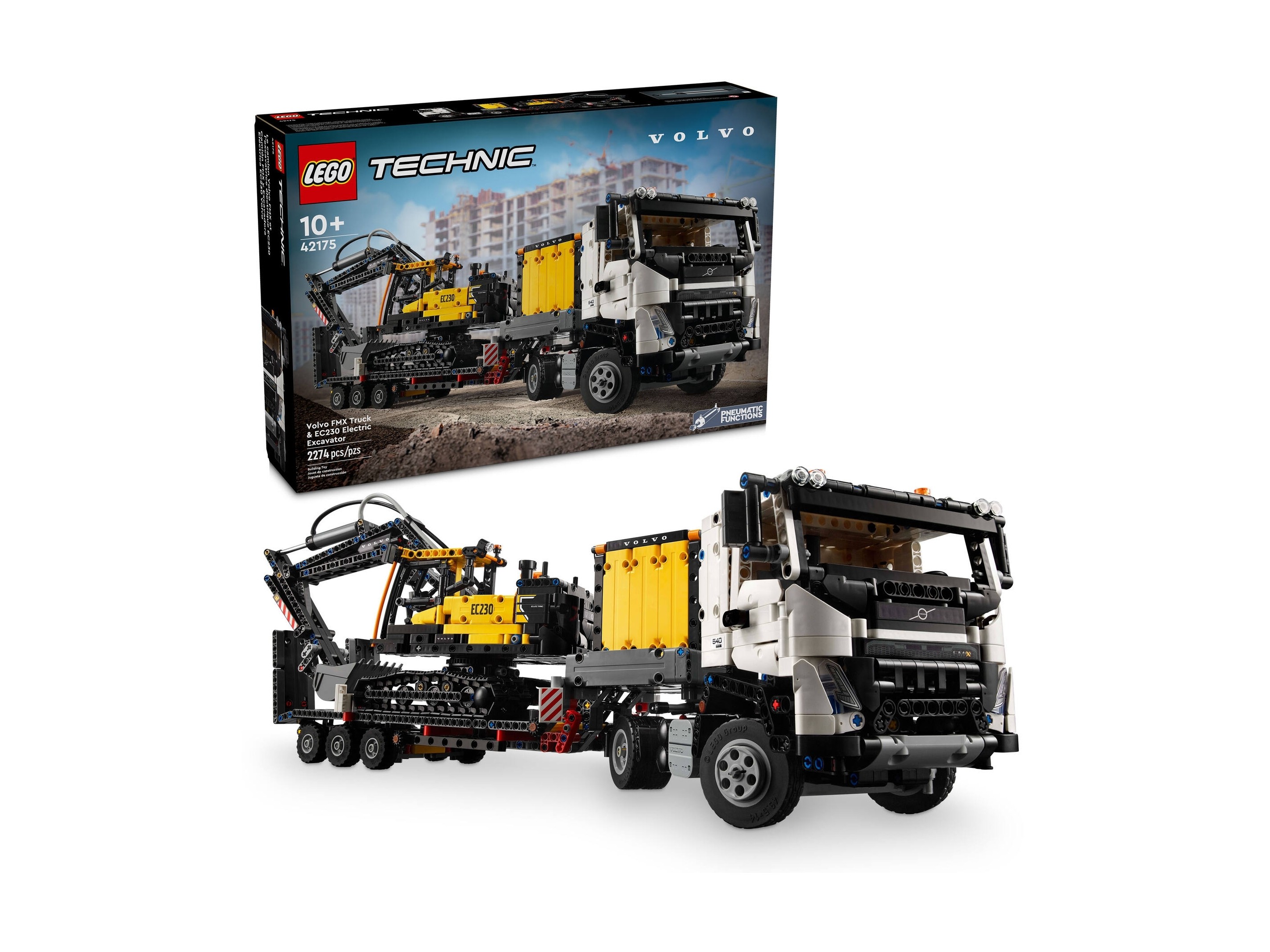 LEGO Technic - Ciężarówka Volvo FMX i koparka EC230 Electric