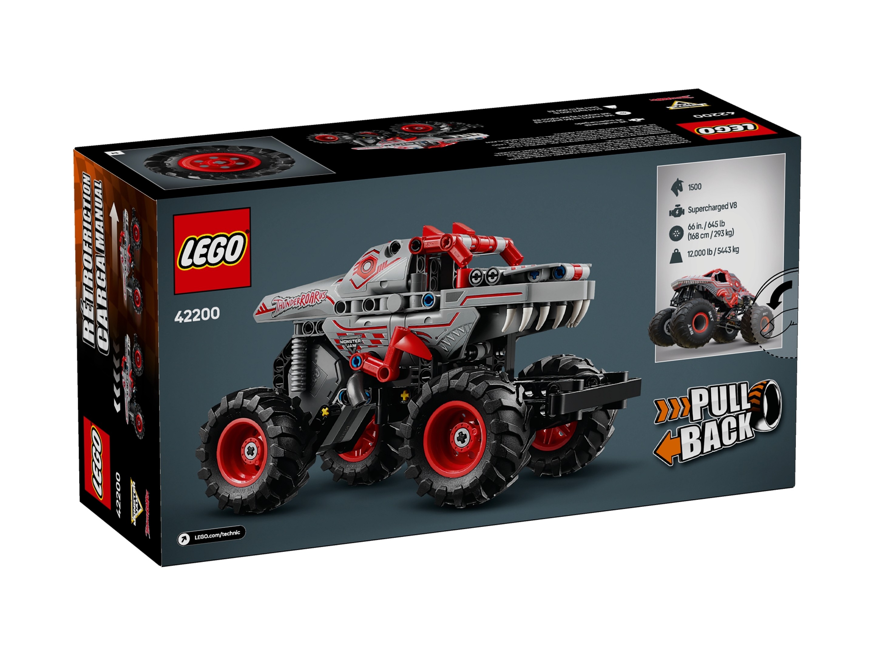 LEGO Technic - Monster Jam™ ThunderROARus™ z napędem typu pull-back