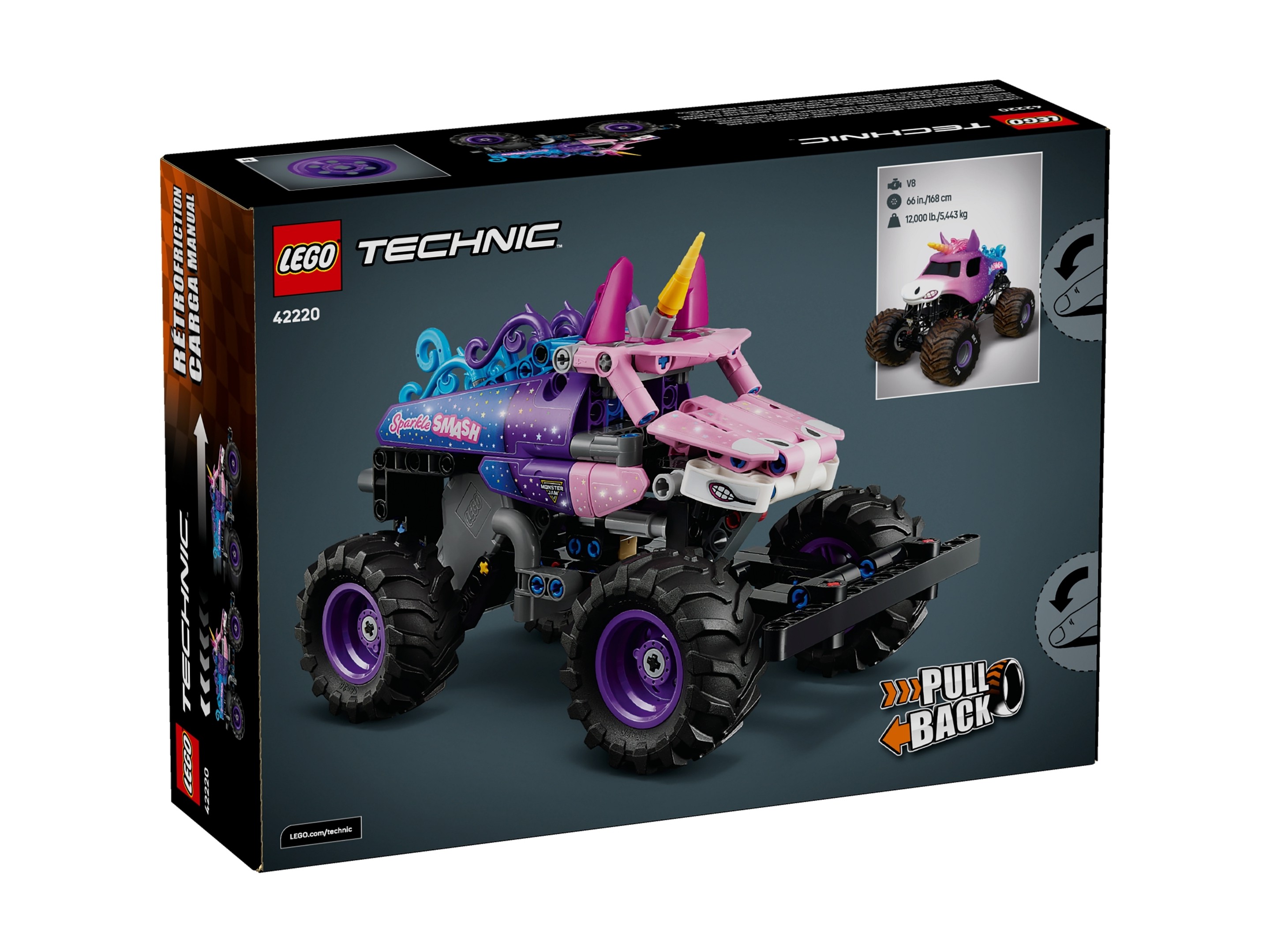 LEGO Technic - Monster Jam™ Sparkle Smash™ z napędem typu pull-back