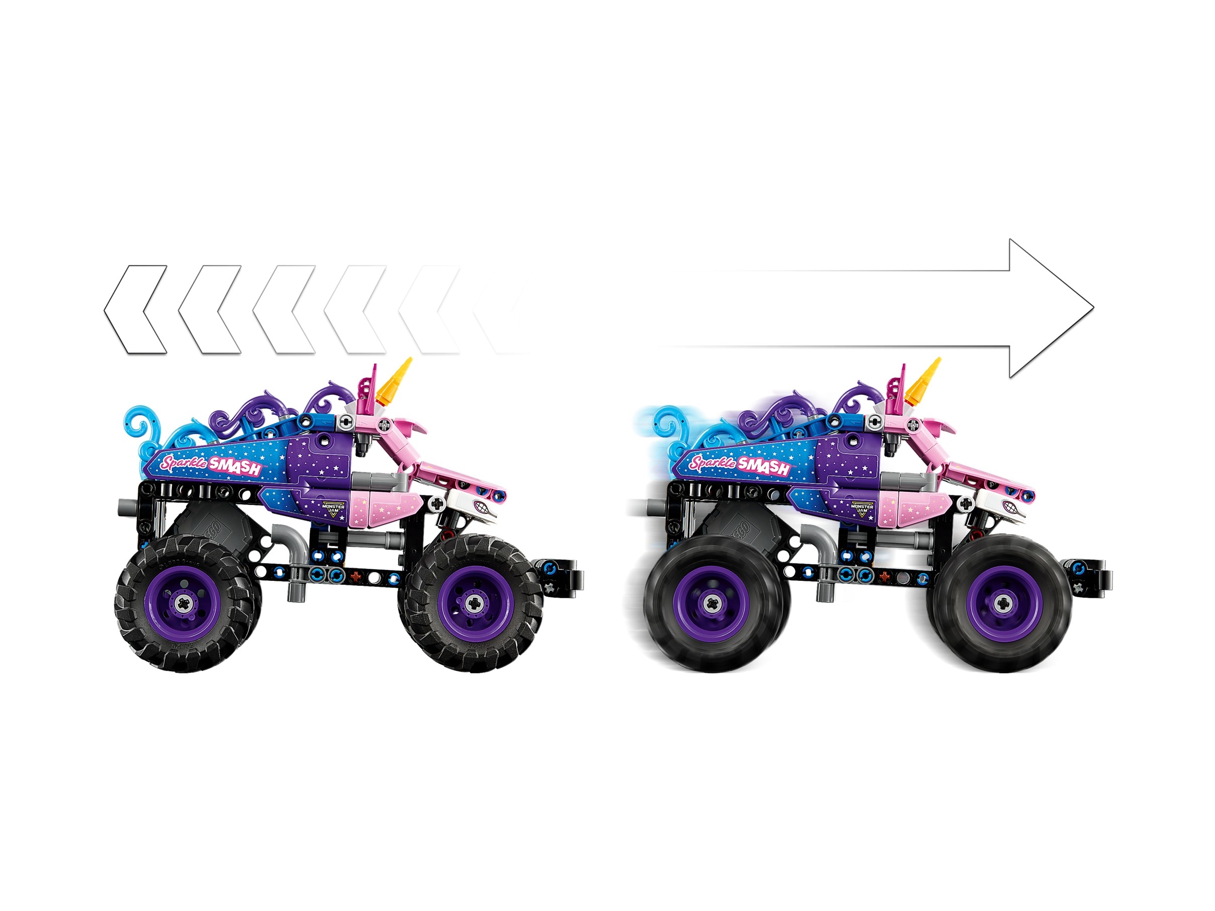 LEGO Technic - Monster Jam™ Sparkle Smash™ z napędem typu pull-back