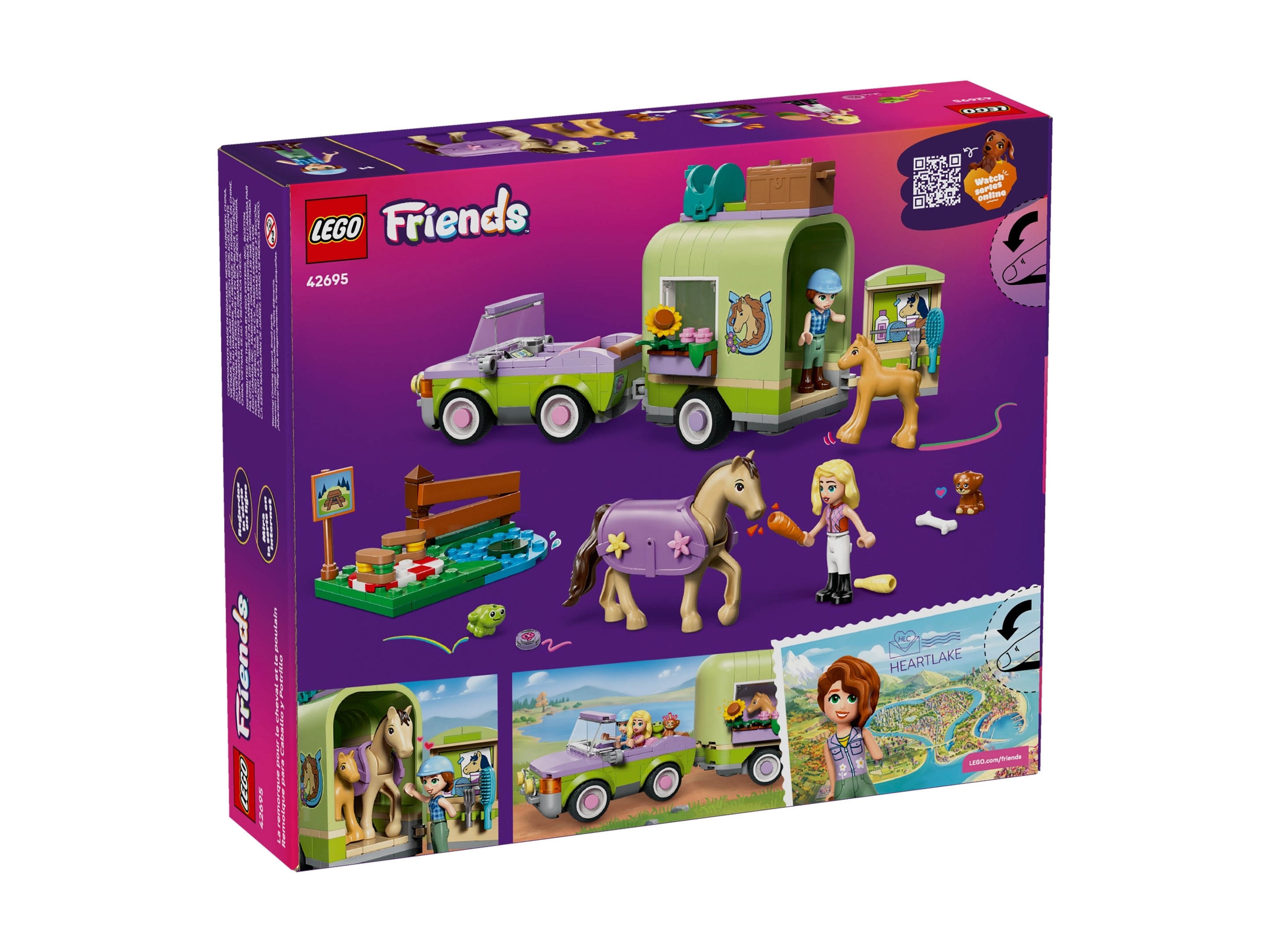 LEGO Friends - Przyczepa z koniem i źrebaczkiem