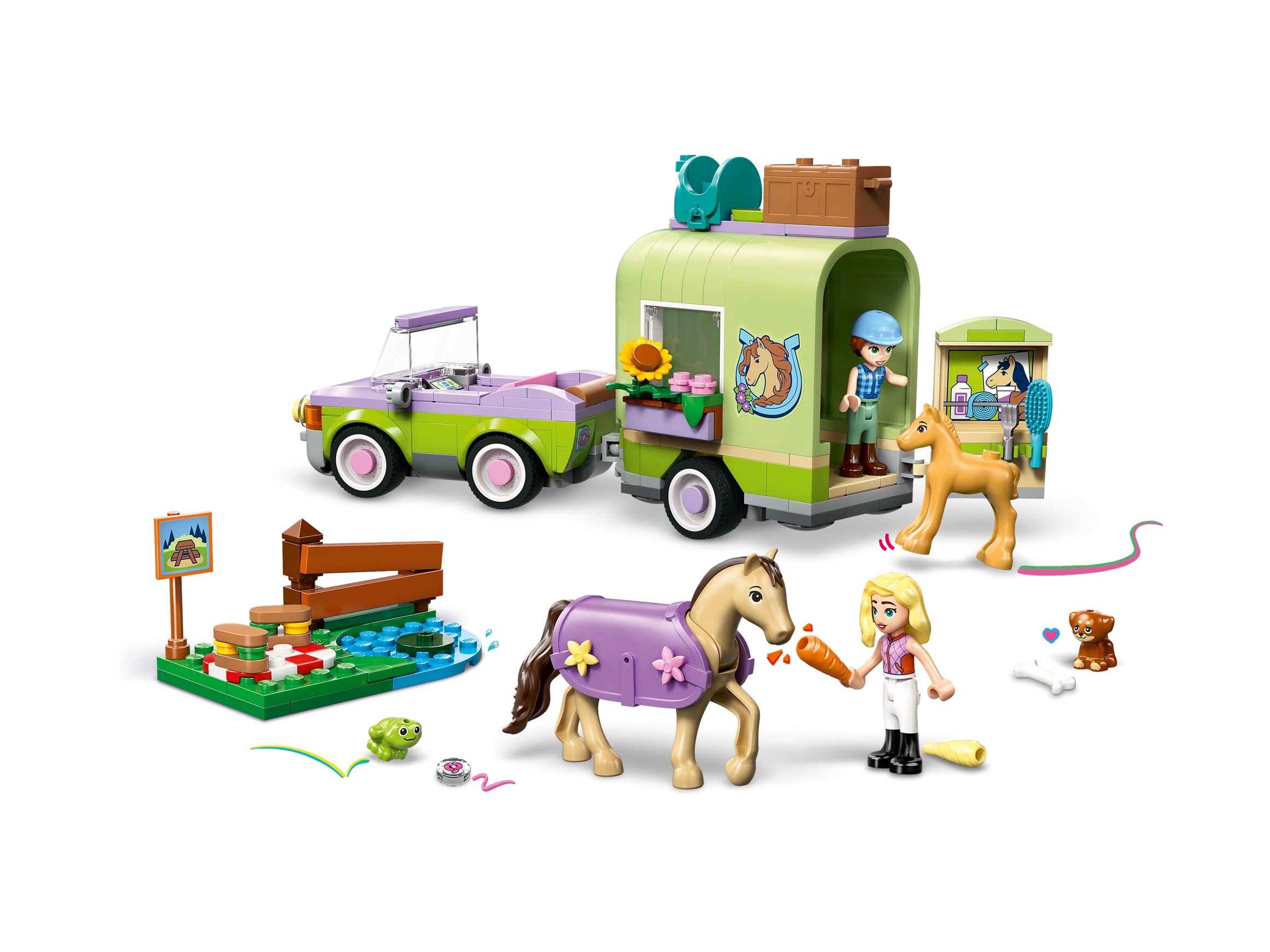 LEGO Friends - Przyczepa z koniem i źrebaczkiem