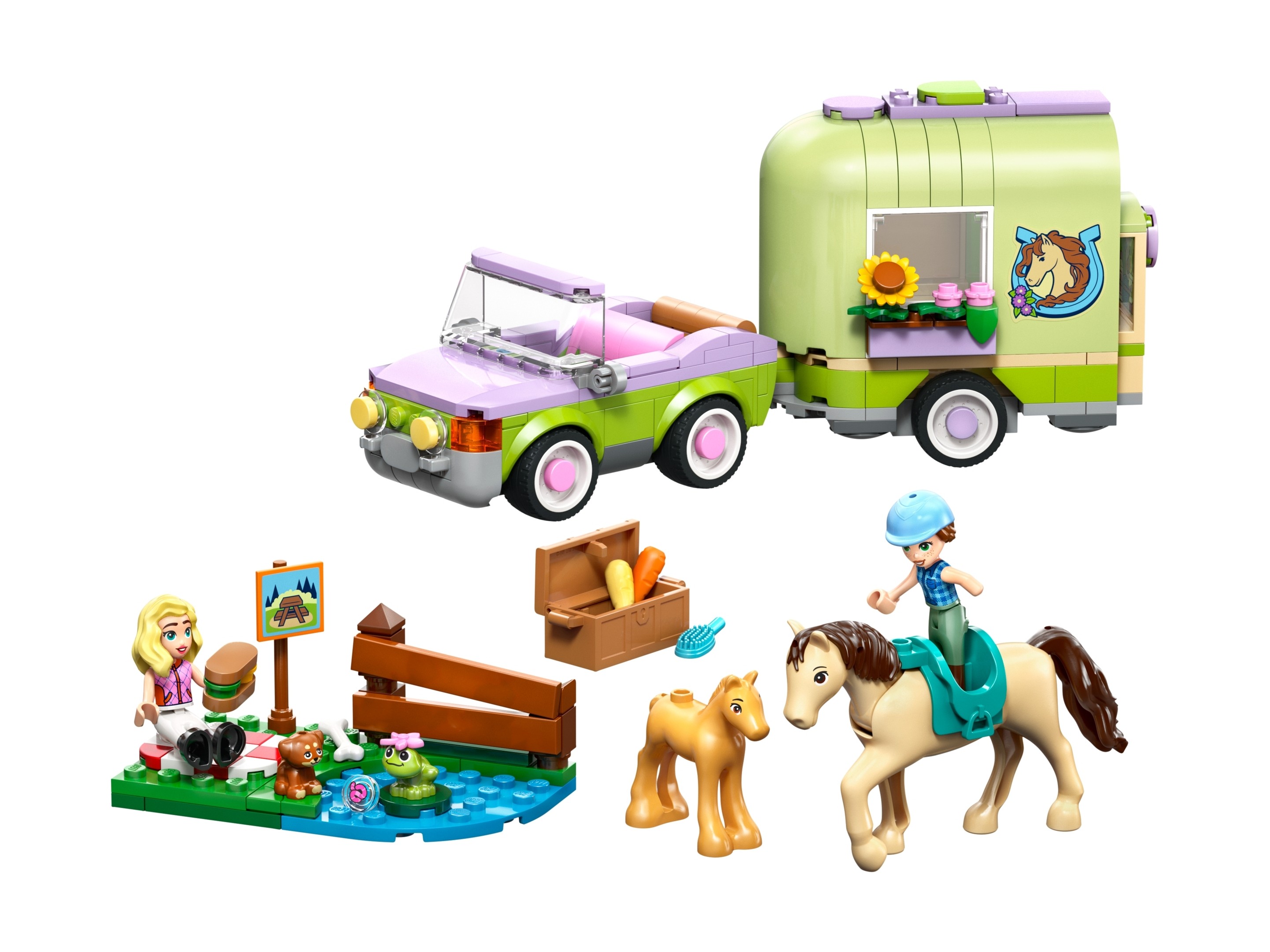 LEGO Friends - Przyczepa z koniem i źrebaczkiem
