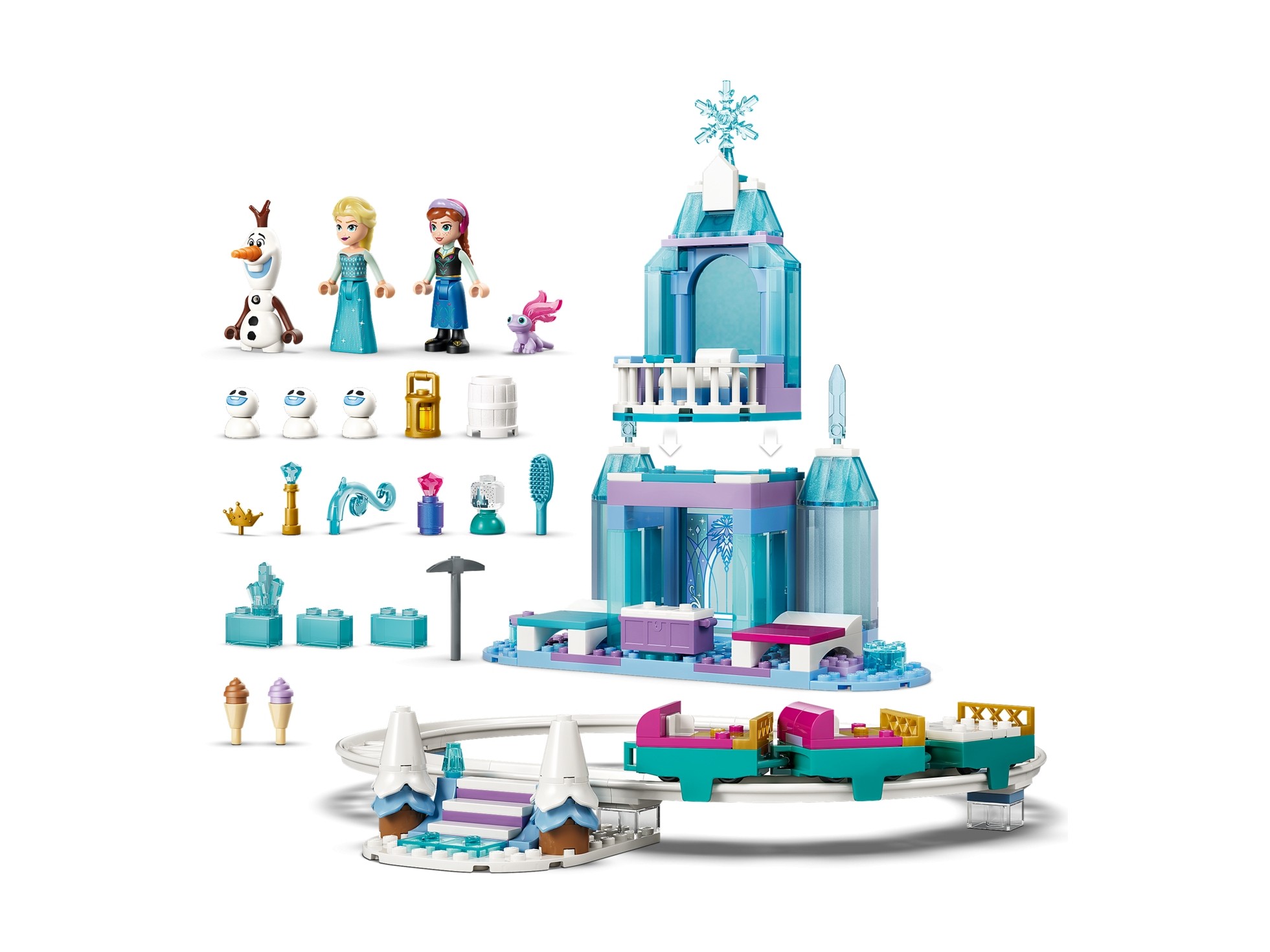 LEGO Disney - Lodowy zamek Elzy i śnieżna przejażdżka