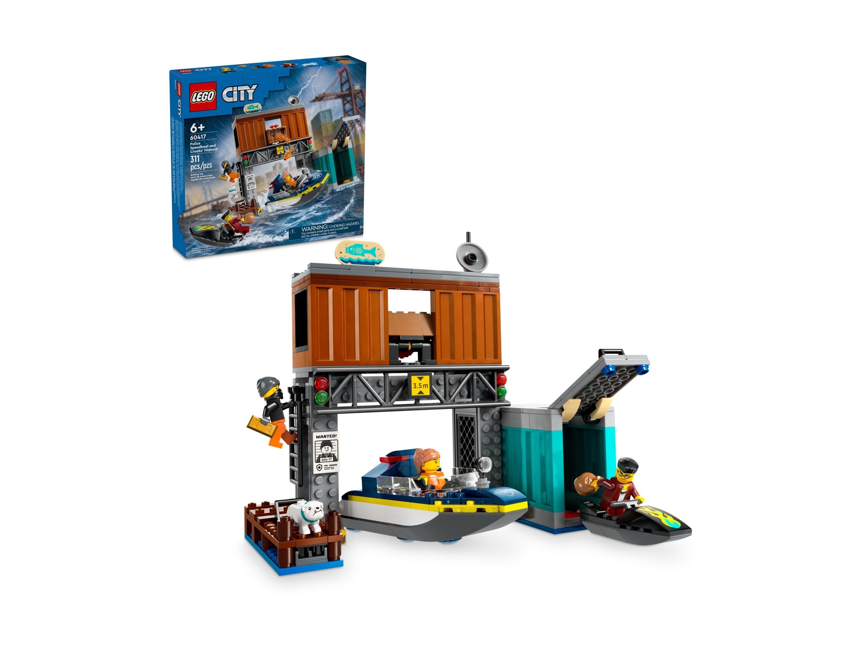 LEGO City - Policyjna motorówka i kryjówka złodziejaszków