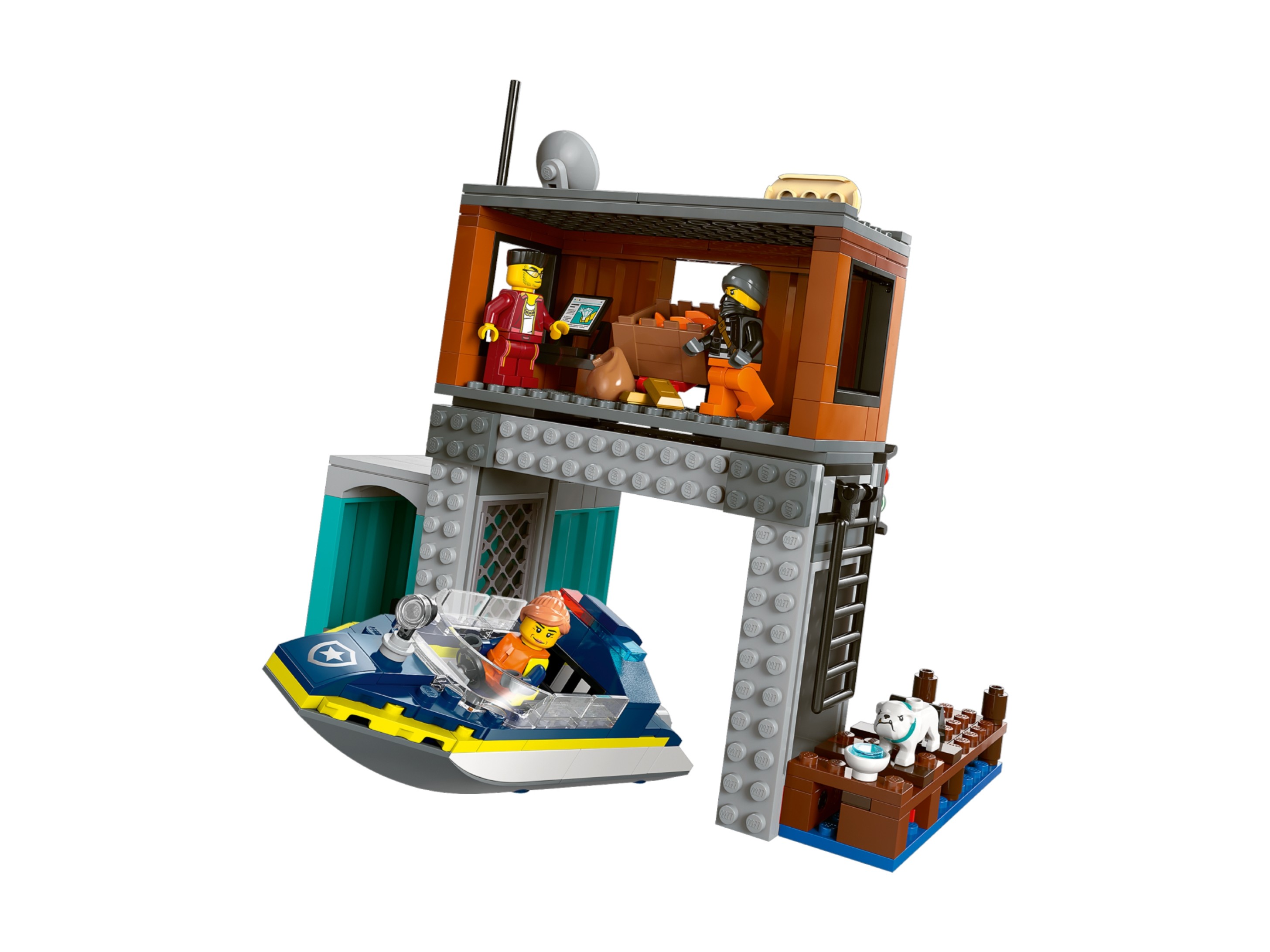 LEGO City - Policyjna motorówka i kryjówka złodziejaszków