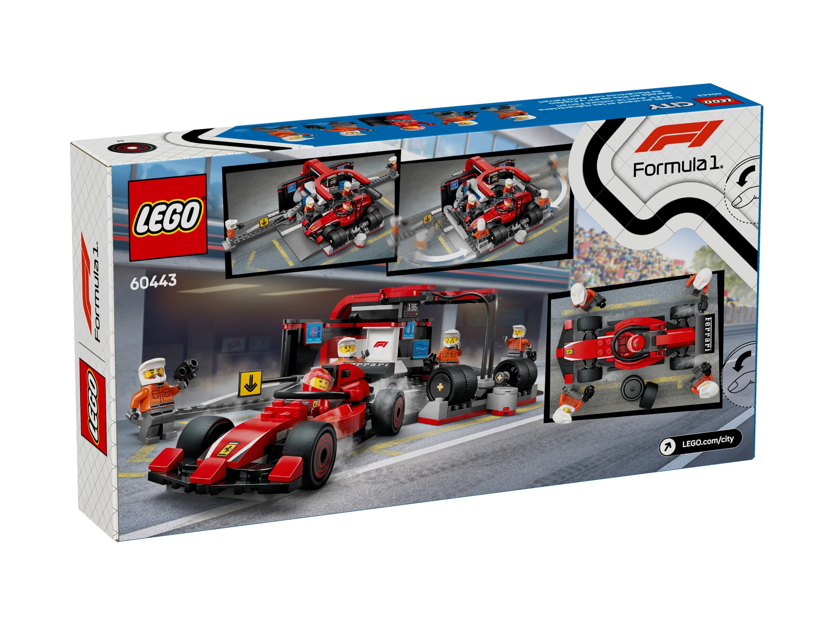 LEGO City - F1® Pit stop i mechanicy z bolidem Ferrari