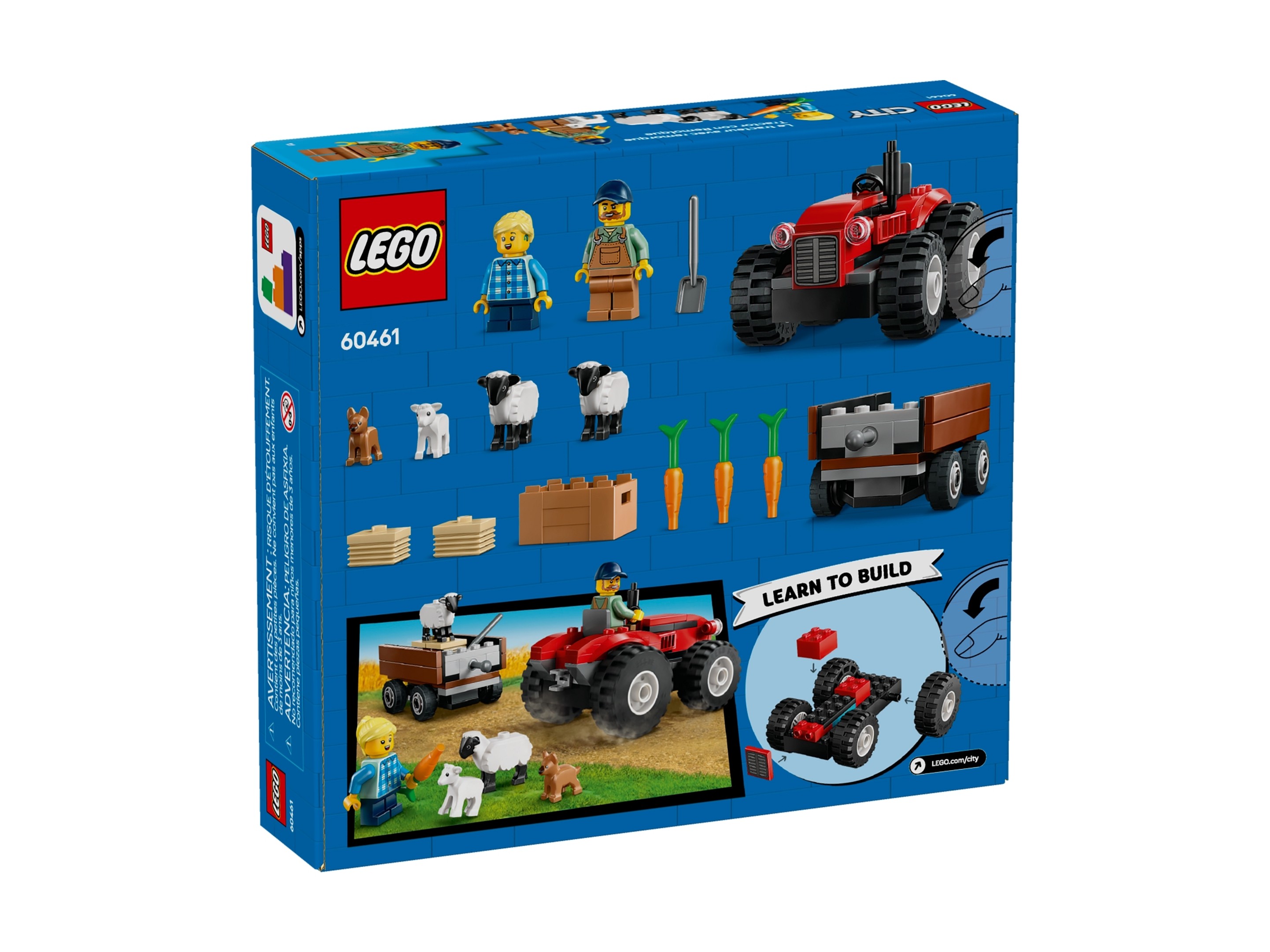 LEGO City - Czerwony traktor z przyczepą i owcą