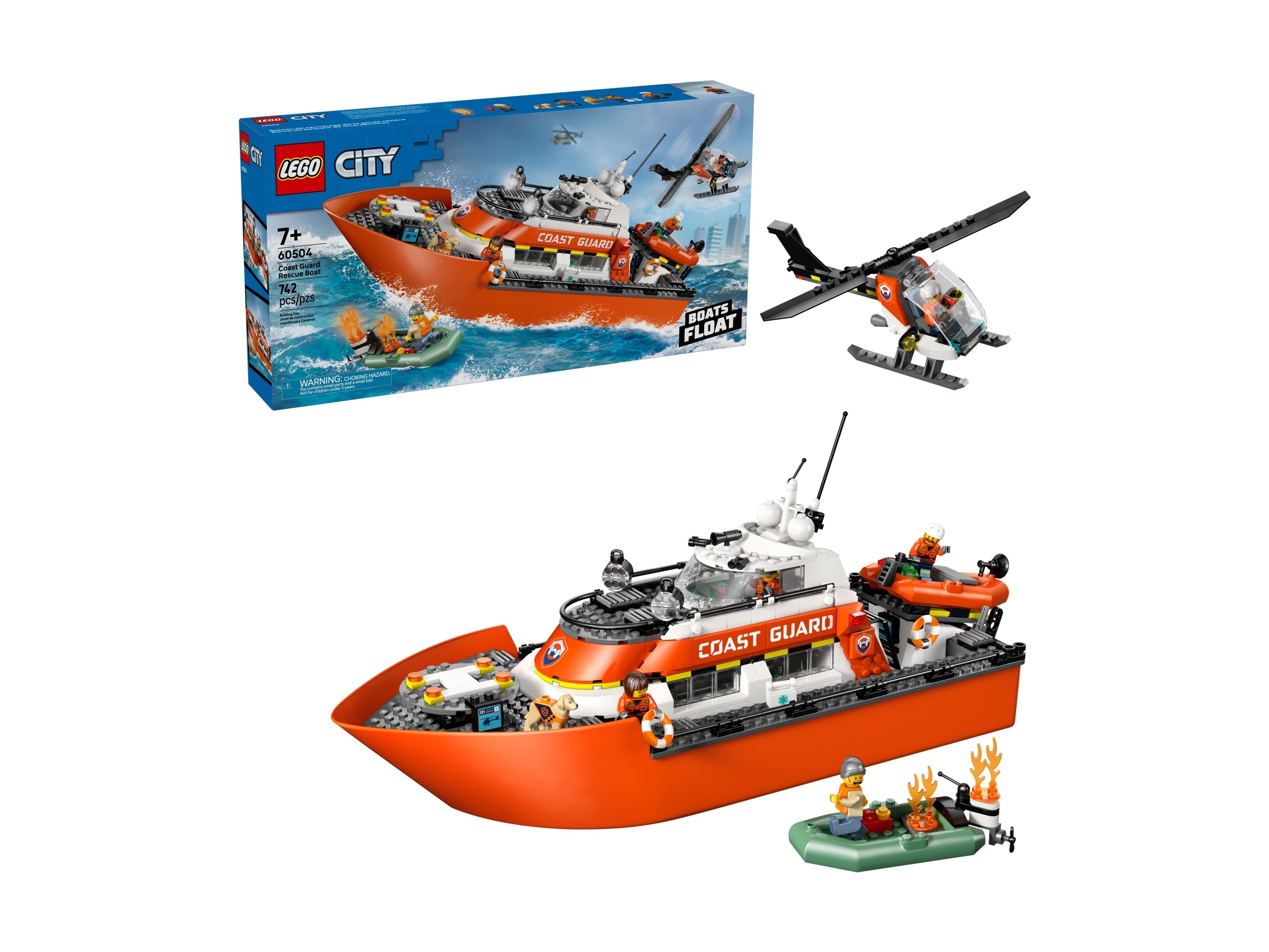 LEGO City - Łódź ratunkowa i helikopter straży przybrzeżnej