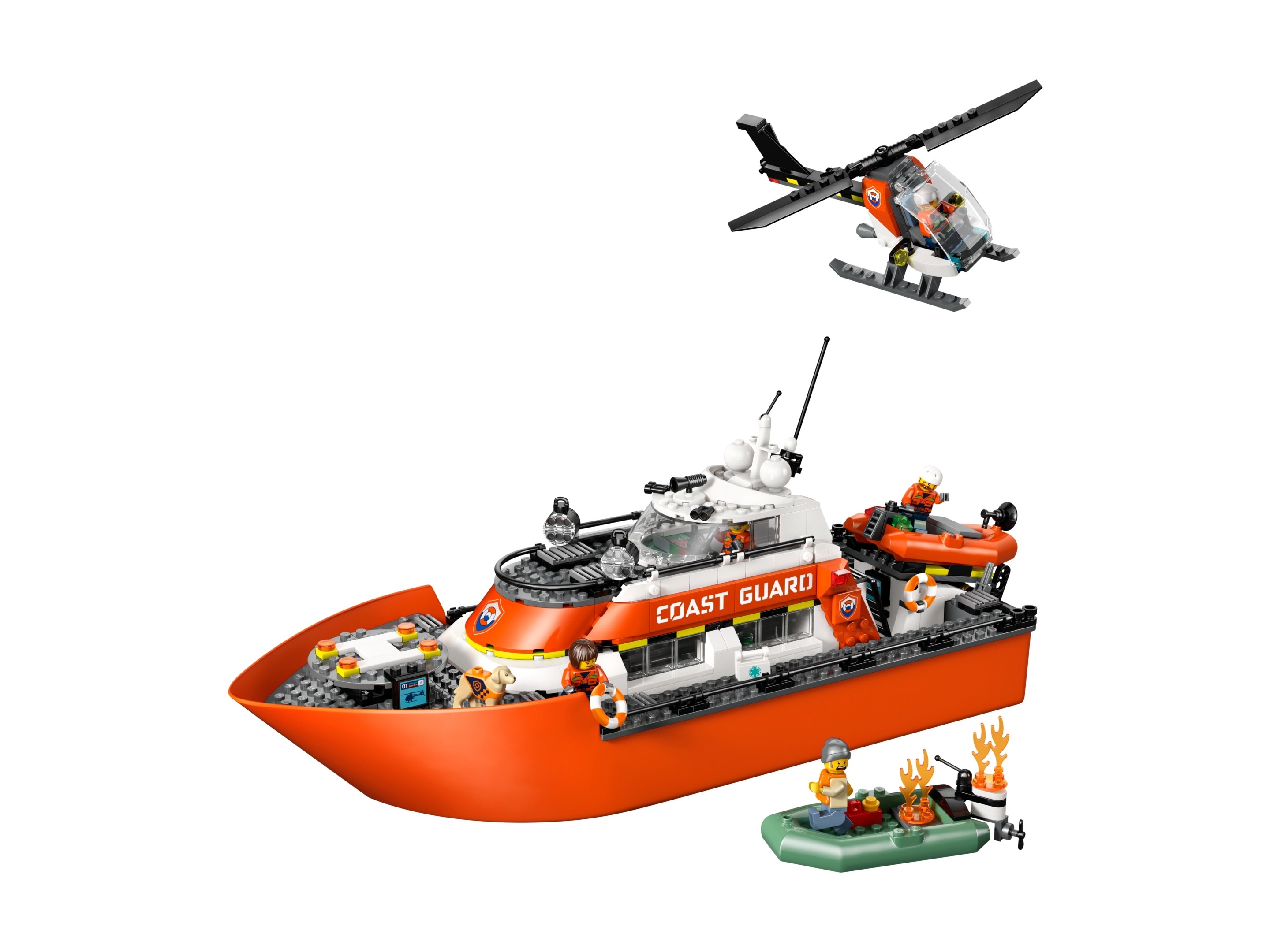 LEGO City - Łódź ratunkowa i helikopter straży przybrzeżnej