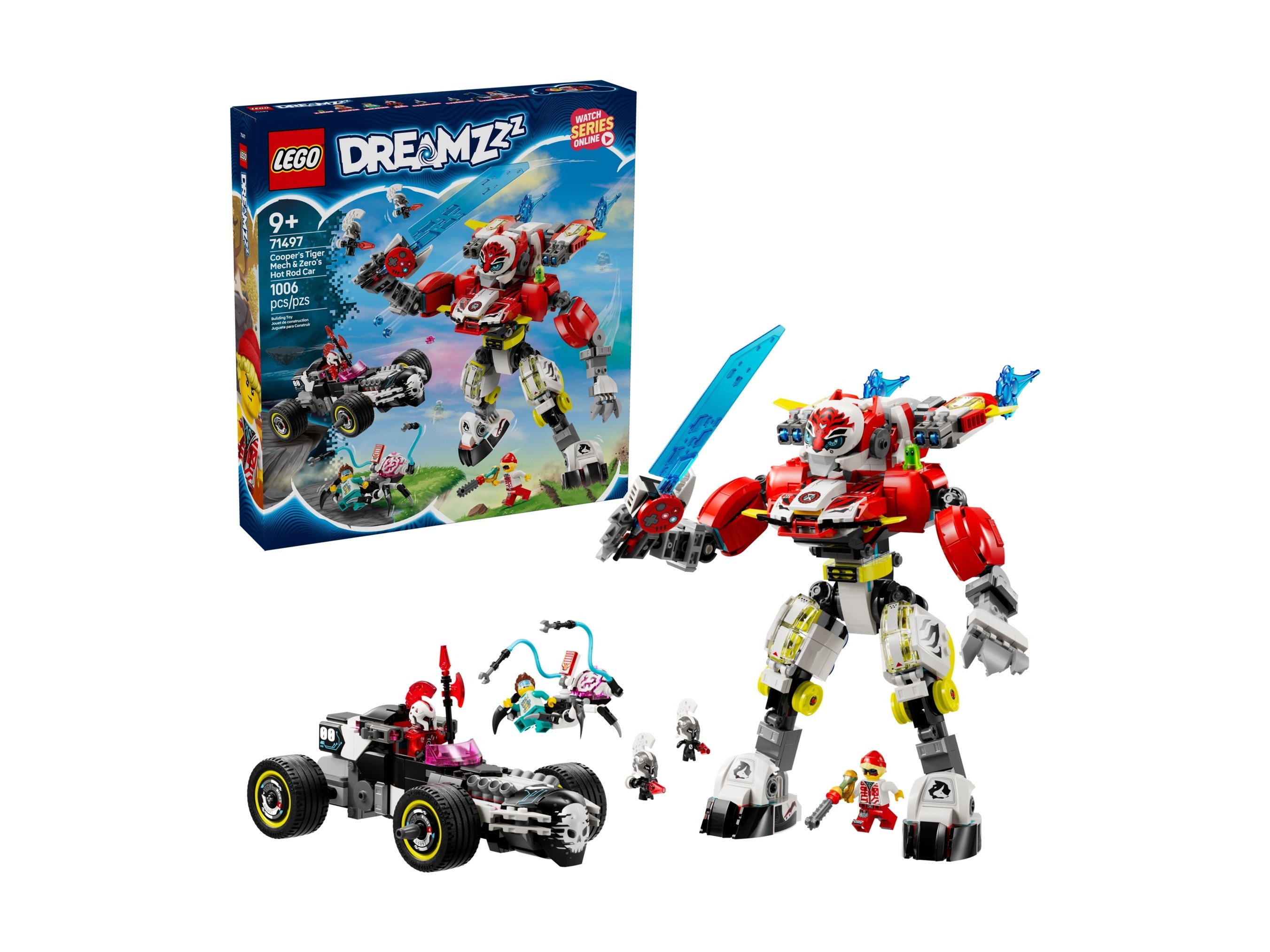 LEGO Dreamzzz - Tygrysi mech Coopera i hot rod Zero