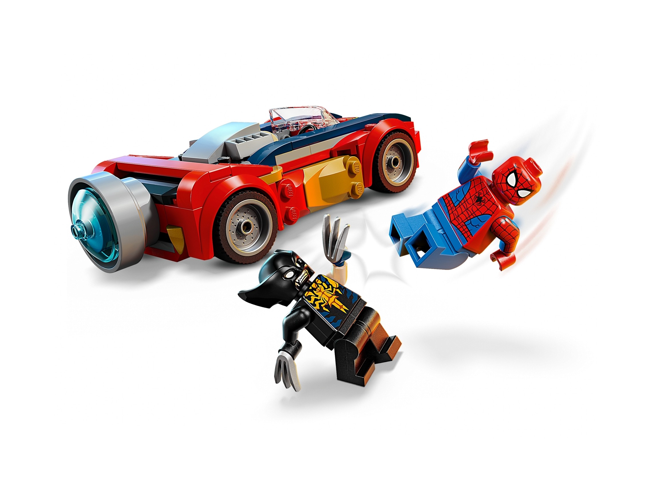 LEGO Super Heroes Marvel - Spider-Man w samochodzie kontra zvenomowany Wolverine