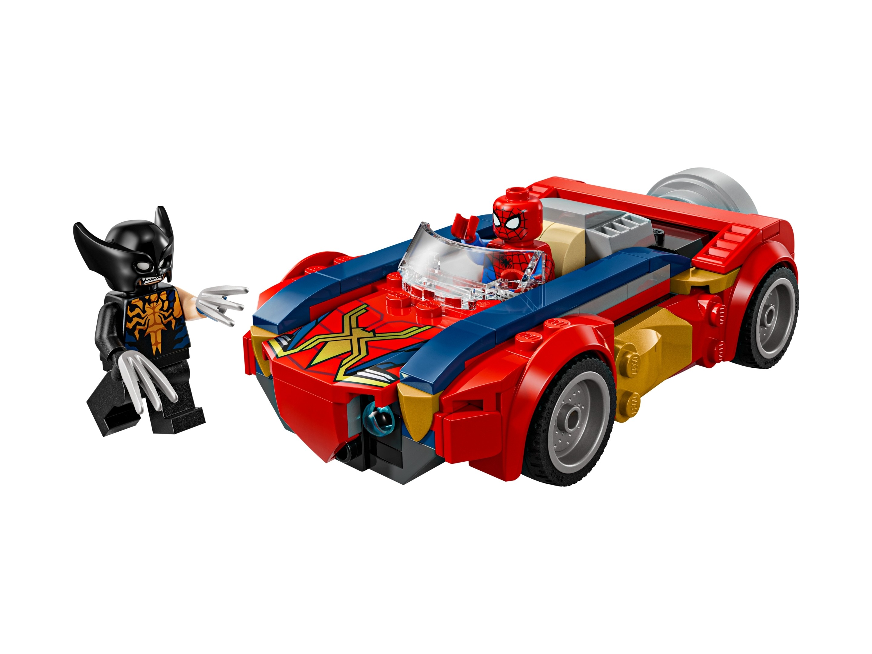 LEGO Super Heroes Marvel - Spider-Man w samochodzie kontra zvenomowany Wolverine
