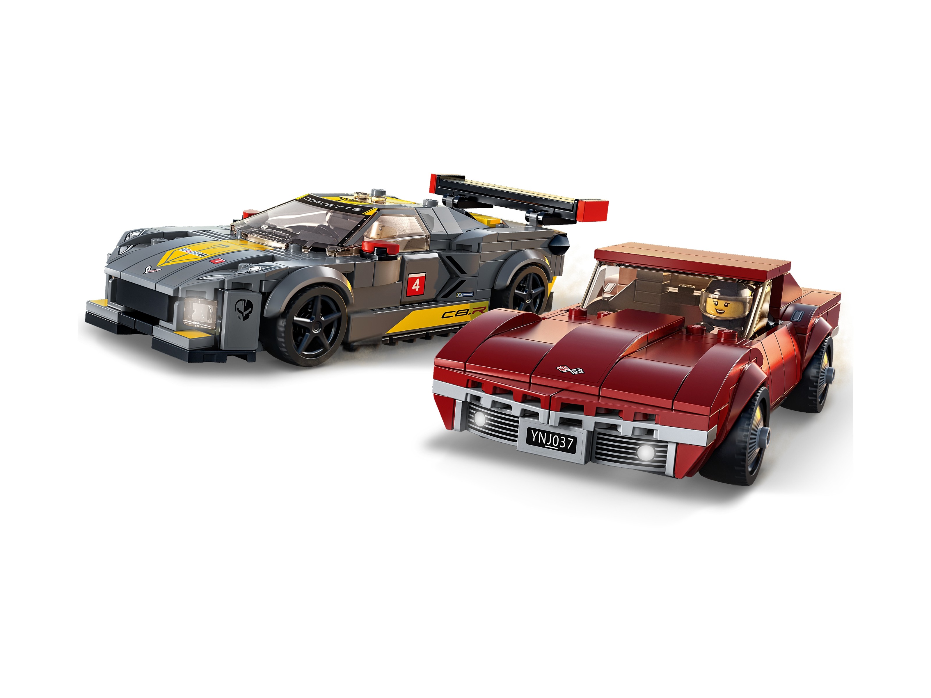 LEGO Speed Champions - Samochód wyścigowy Chevrolet Corvette C8.R i 1969 Chevrolet Corvette