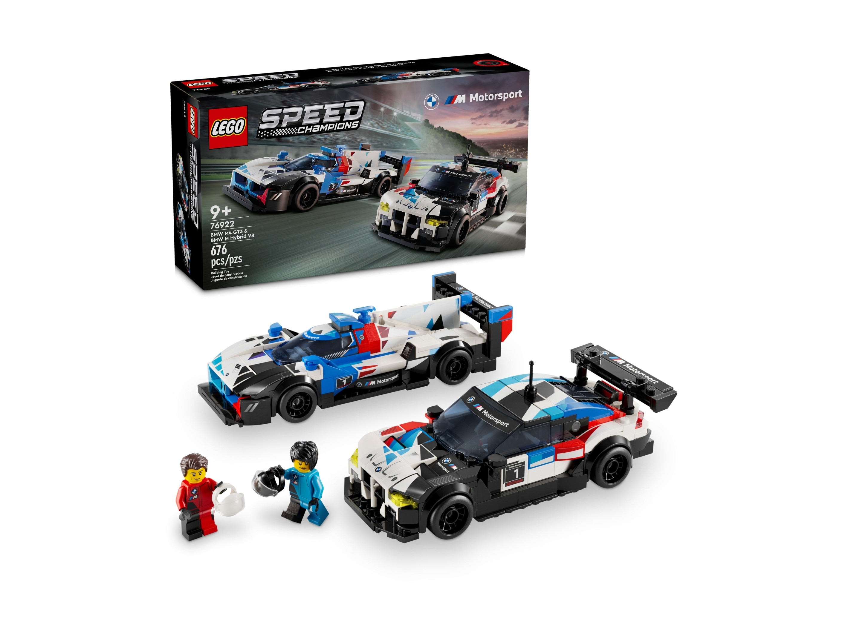 LEGO Speed Champions - Samochody wyścigowe BMW M4 GT3 & BMW M Hybrid V8