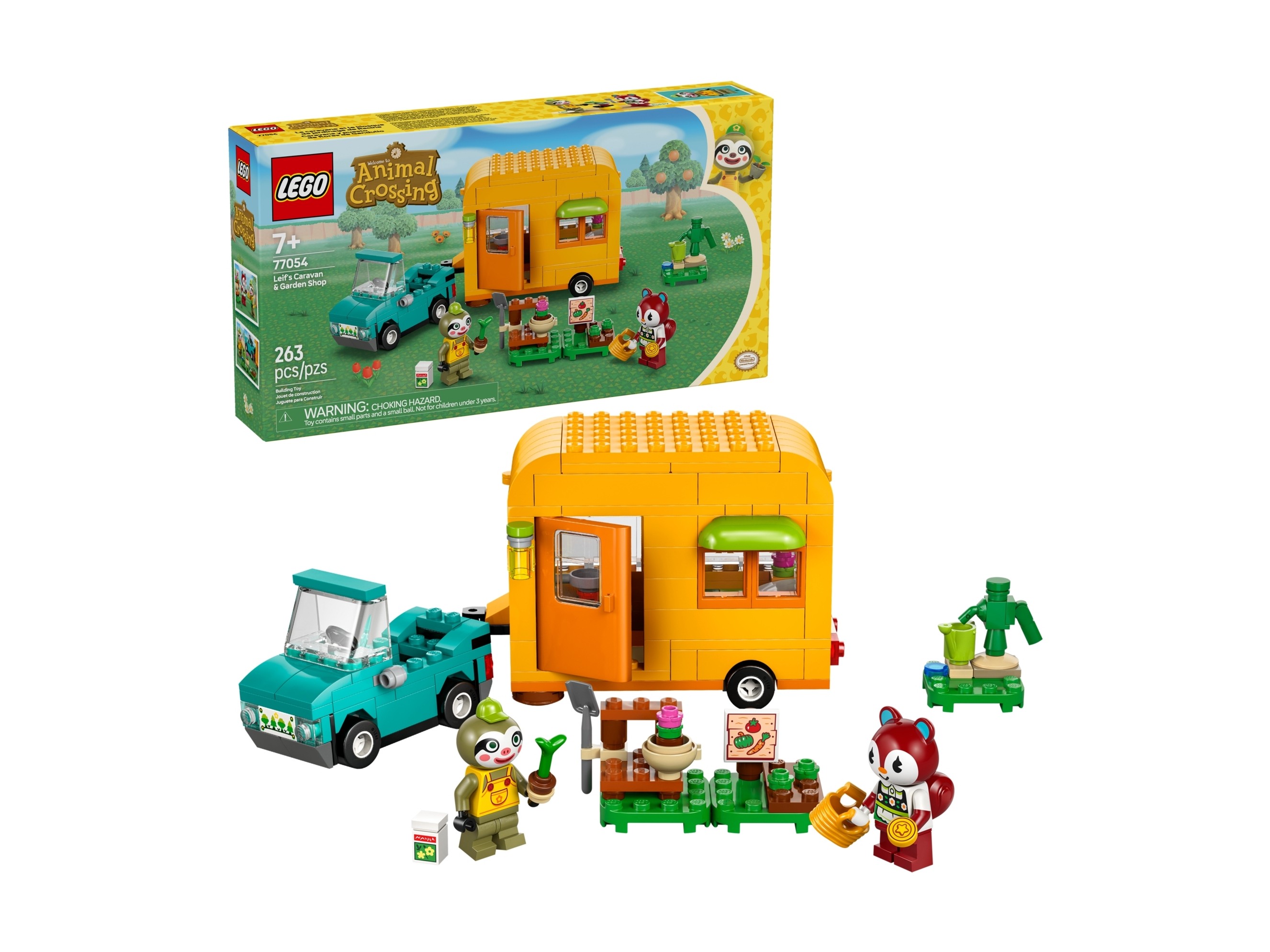LEGO Animal Crossing - Leif i jego karawan oraz sklep ogrodniczy